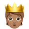 Person with Crown- Medium Skin Tone emoji on Apple